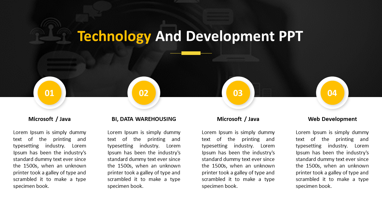 Technology And Development PPT Design